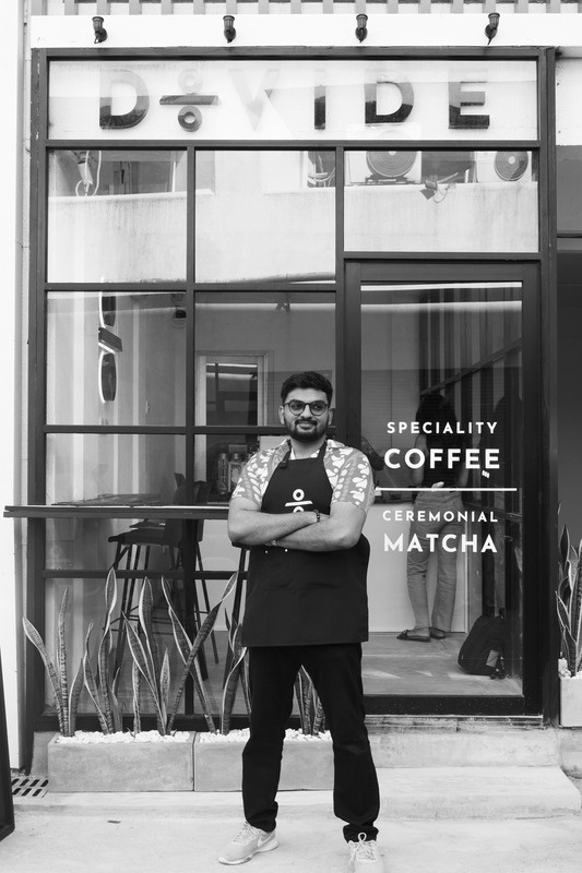 Divide Specialty Coffee storefront co-founded by Amantha Perera in Colombo