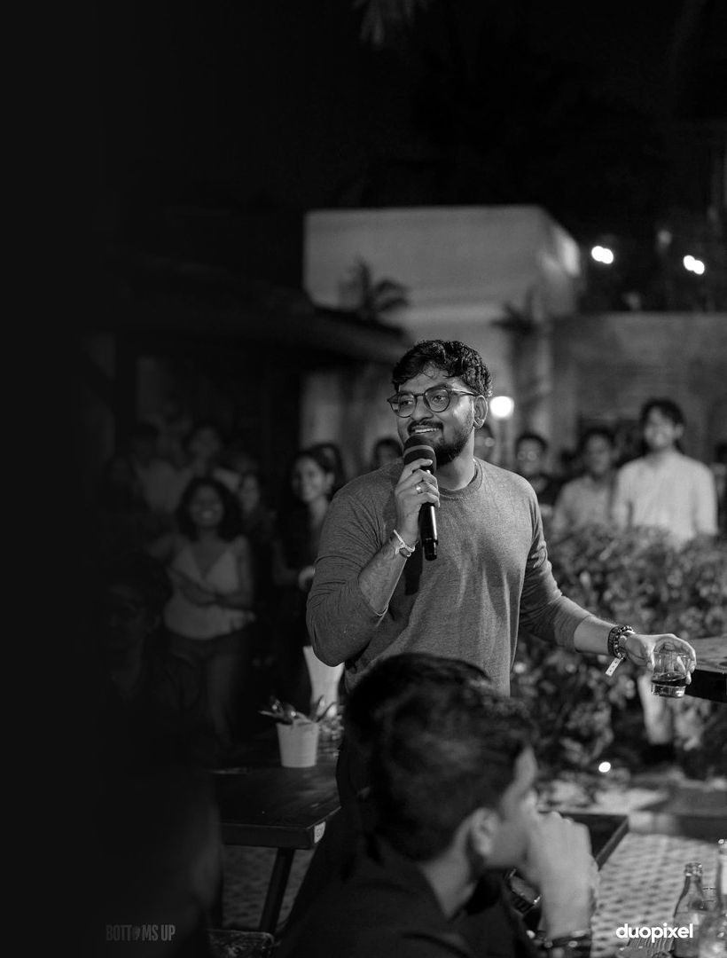 Amantha Perera on Stage at Night